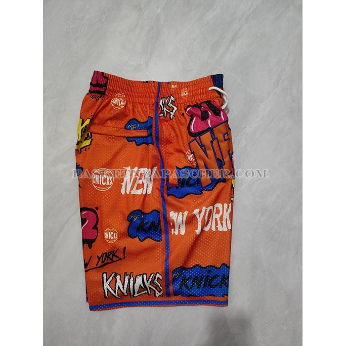 Short New York Knicks Slap Sticker 2024 Orange